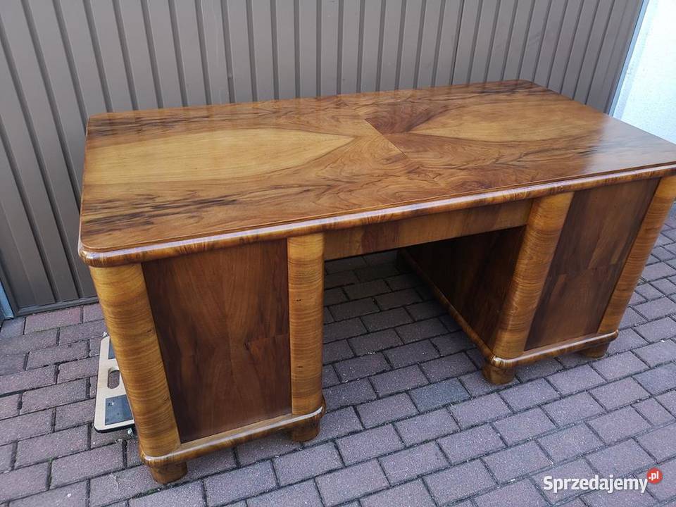 Biurko ARTDECO Orzech Stare Antyk Dwustronne wielkopolskie Swarzędz