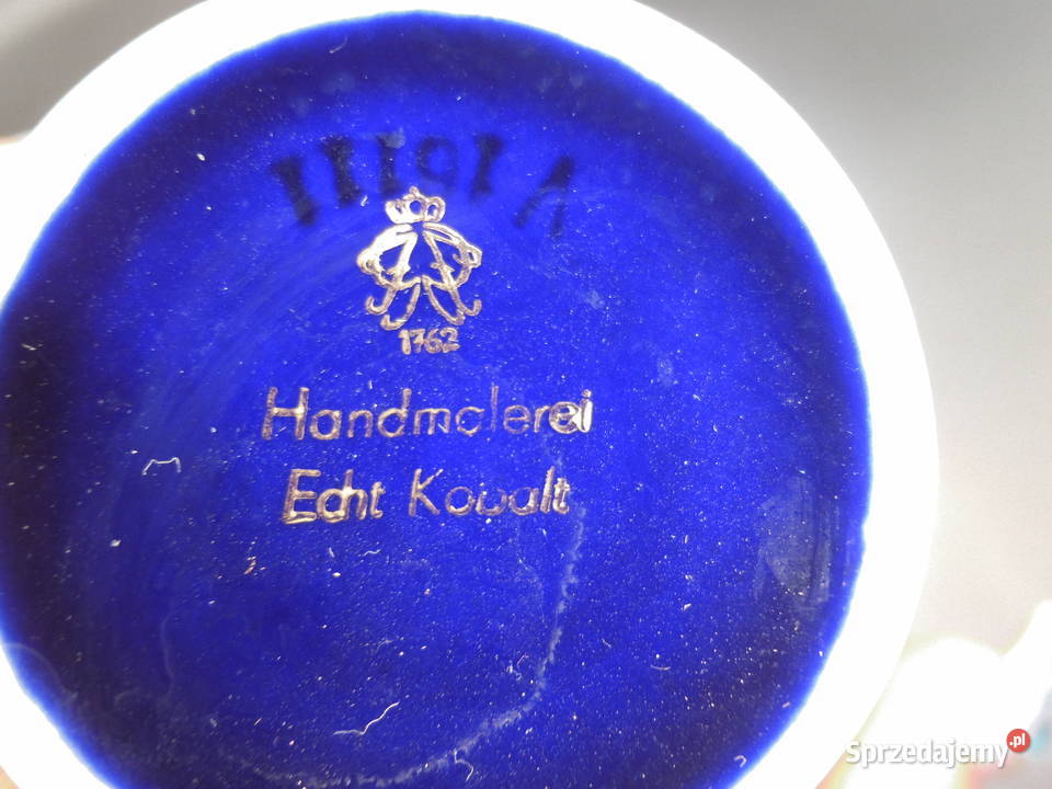 Porcelanowy kobaltowy wazon ECHT KOBALT Porcelana i szkło wielkopolskie Raszków