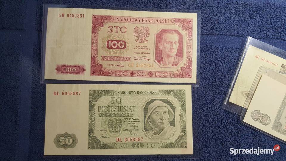 Zestaw banknotów Polski Ludowej 1948 65 Warszawa