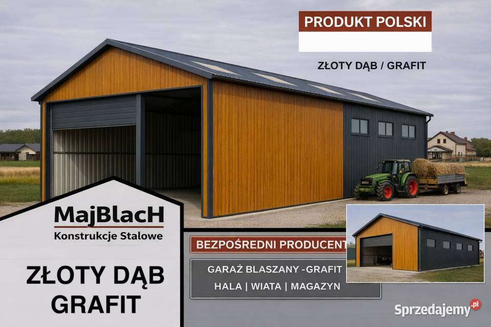 Duża Wiata Hala Garaż Blaszany RAL PRODUCENT Kluczbork sprzedam