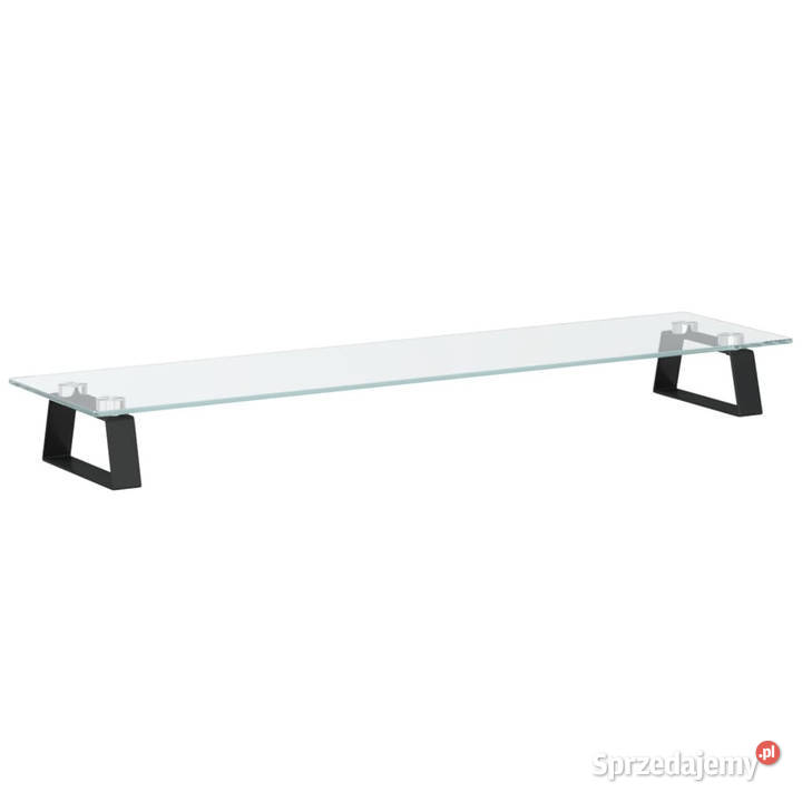Podstawka pod monitor czarna 80x20x8 szkło sprzedam