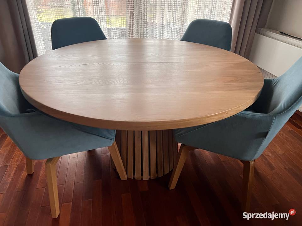 Stół okrągły dębowy rozkładany dzień tvn 76cm Kętrzyn sprzedam