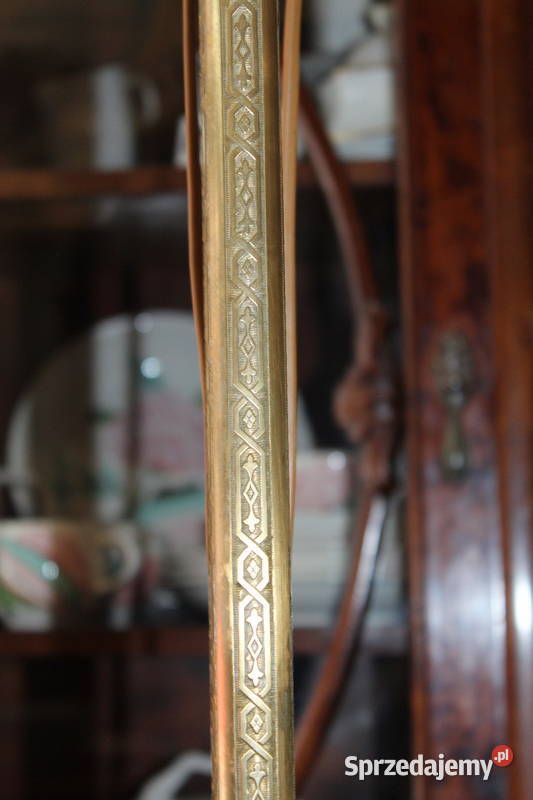 Mosiężna lampa podłogowa 43 Antyki Szczecin sprzedam