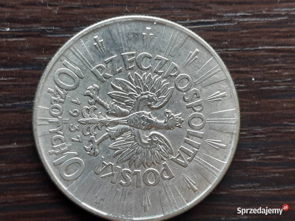 II RP 10 złotych Józef Piłsudski 1937 super stan kujawsko-pomorskie Potulice
