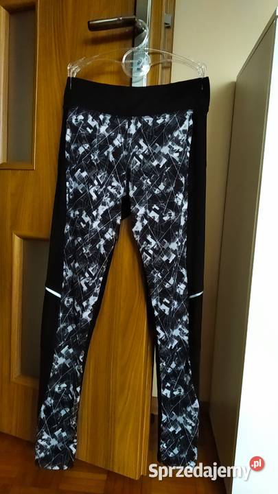 ODJAZDOWE legginsy damskie czarne tiul wzory M L Rozmiar 38(M) Łapy