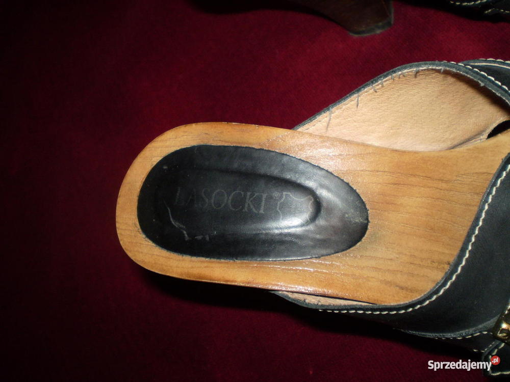 Drewniaki klapki Lasocki skóra lubuskie Żary