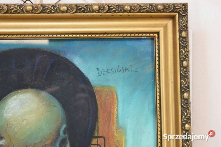 Beksiński Pastel na Kartonie STEAMPUNK Stary Kraków sprzedam