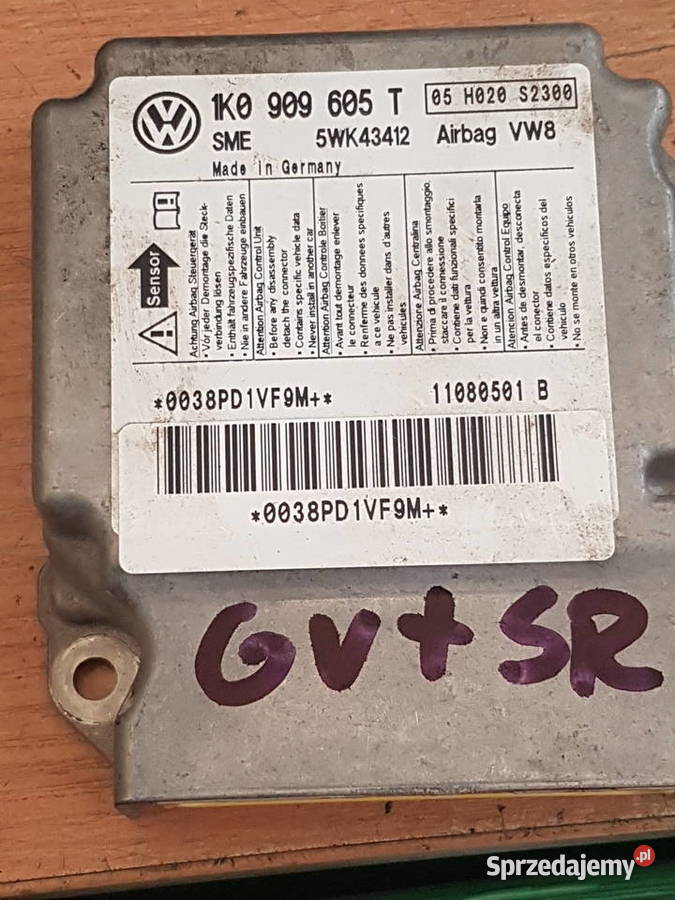 VW GOLF V PLUS MODUL PODUSZEK SENSOR AIR BAG Turkowice