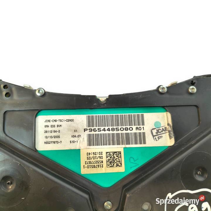 LICZNIK ZEGARY P9654485080 Peugeot 307 LIFT 16 Chełm