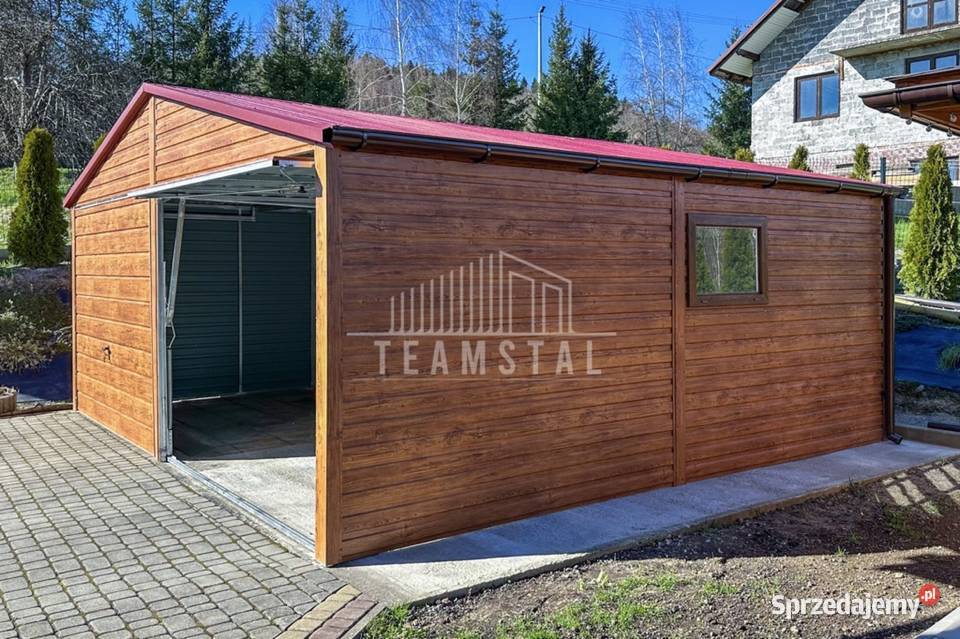 Garaż Blaszany 6x6m 2x Brama uchylna 2x Okno Białogard