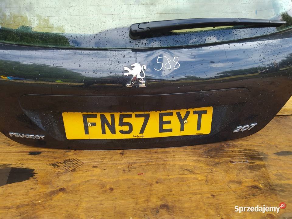 PEUGEOT 207 I HB KLAPA TYŁ EXLD Zbierkowo