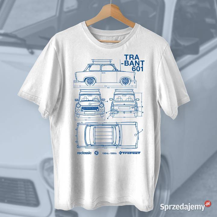 Koszulka Trabant 601 blue print Mińsk Mazowiecki