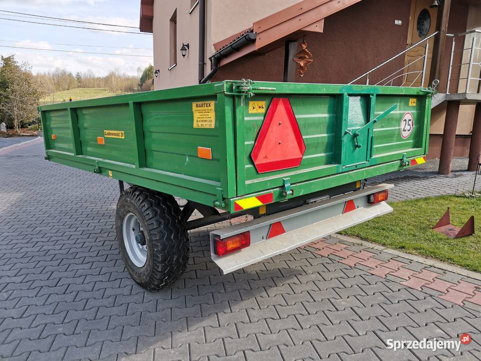 Przyczepa jednosiowa wywrot trzystronny nieuszkodzony sprzedam