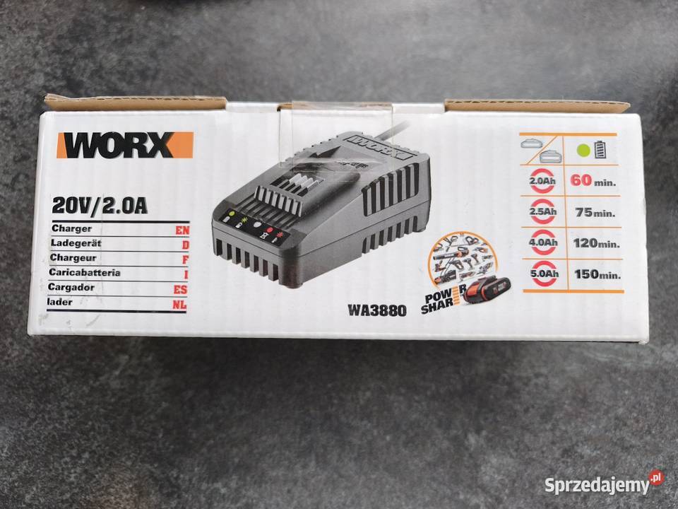 Ładowarka baterii WORX 20v 2A Narzędzia Nowy Sącz