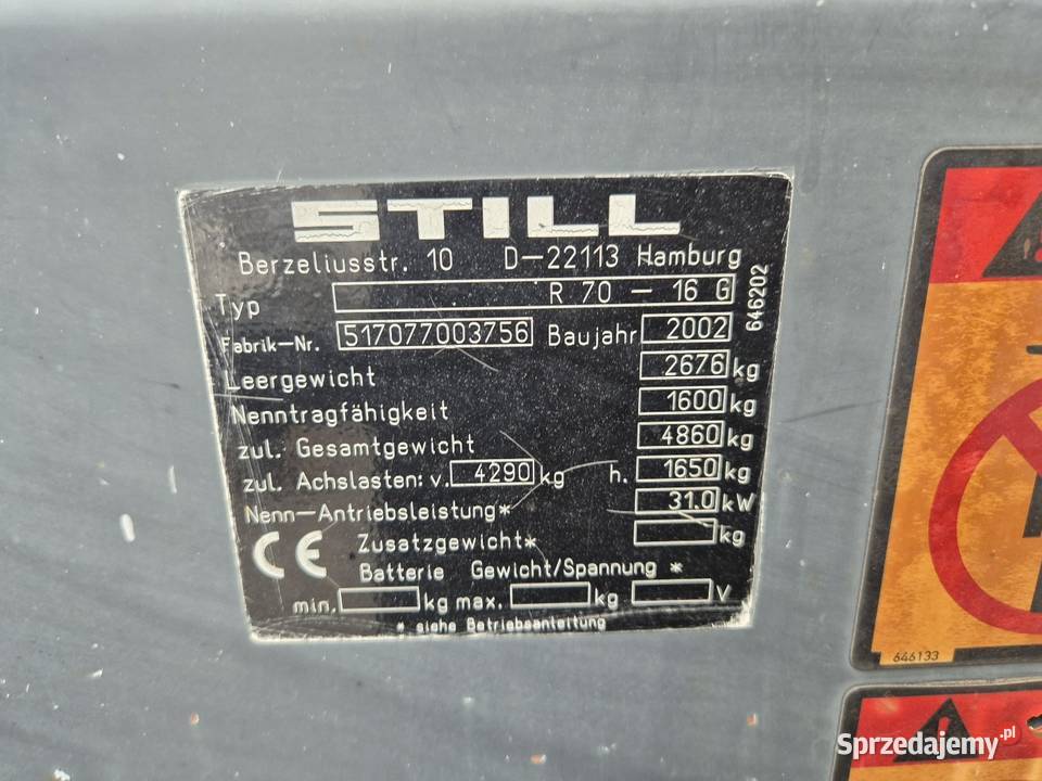 Wózek widłowy Still R7016 Lwówek