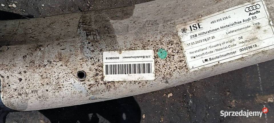 BELKA SANKI TYŁ AUDI A8 D3 4E0505235C