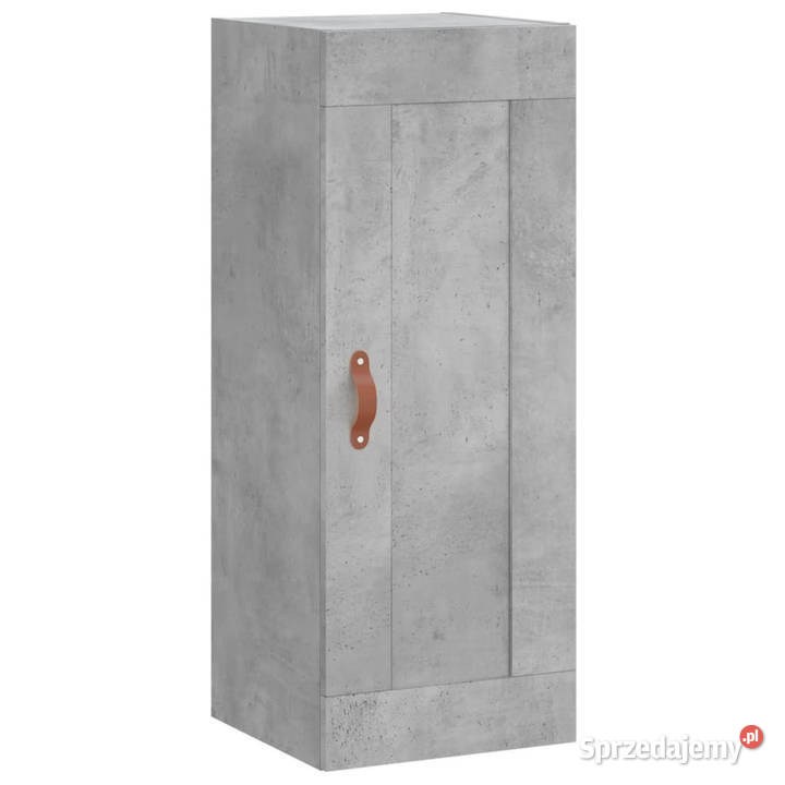Wysoka szafka szarość betonu 345x34x180 Pozostałe