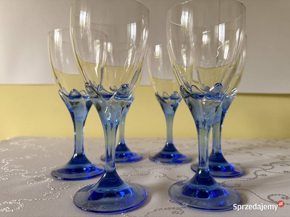 Kieliszki Rocco Bormioli Blue Stem 6 Vintage 200 Porcelana i szkło Czerwionka-Leszczyny