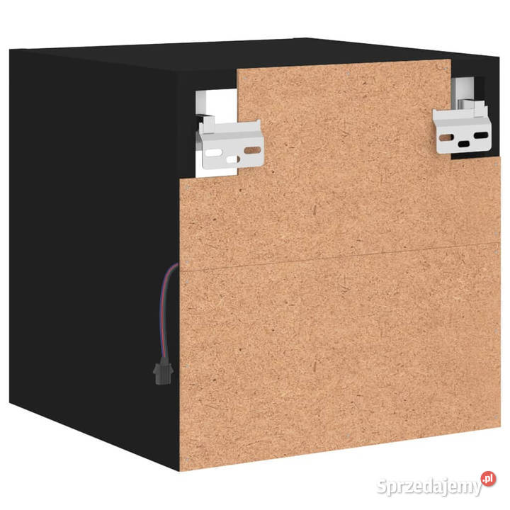 Ścienna szafka TV z LED czarna 30x285x30 Warszawa