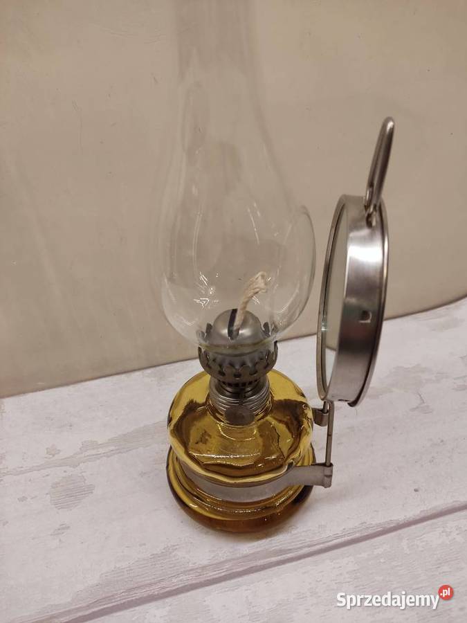 Lampa naftowa kolor bursztyn opolskie Głuchołazy