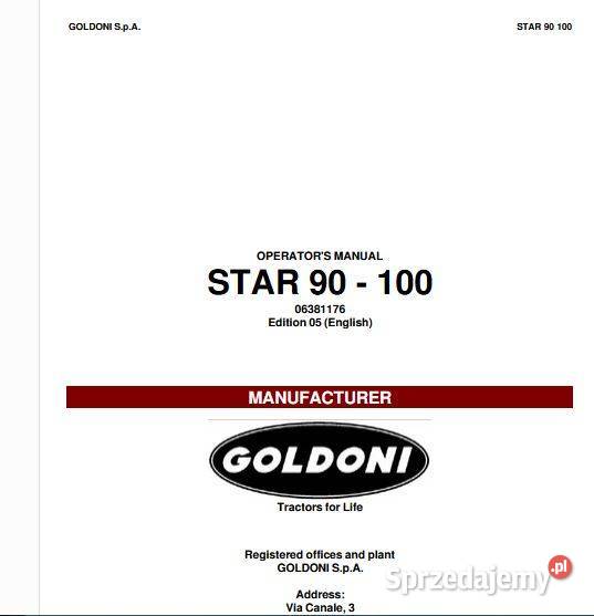 Goldoni STAR 90 100 900 instrukcja obsługi Poradniki, albumy i reportaże Kielce