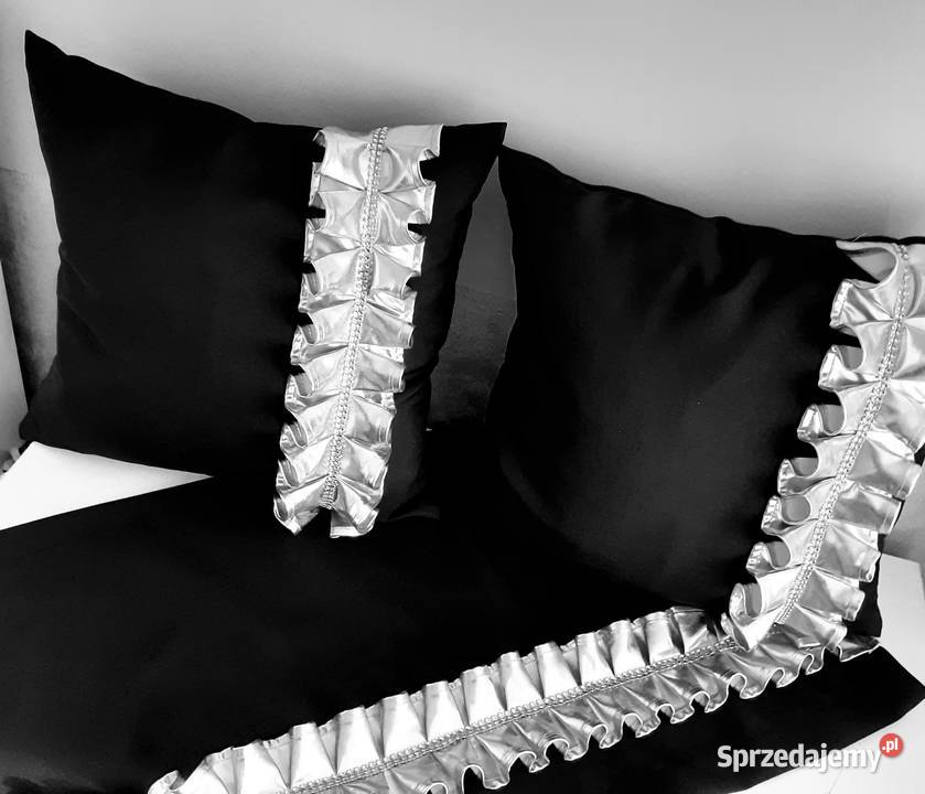 Zasłony glamour srebrne falbany Mława