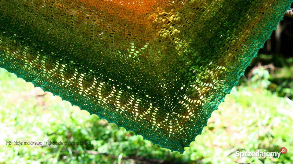 Chusta ombre w kolorze miodowozielonym świętokrzyskie Skarżysko-Kamienna