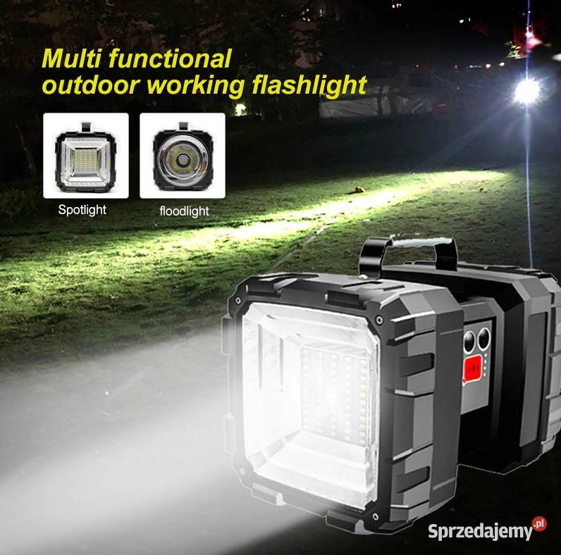 Mocna latarka lampa turystyczna powerbank lampka