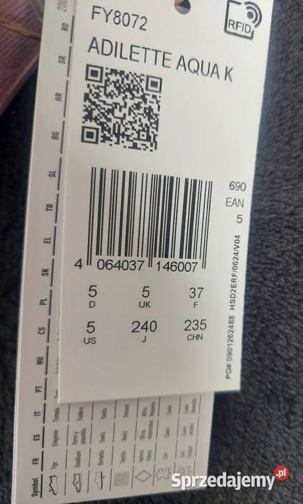Klapki Adidas Proszowice sprzedam