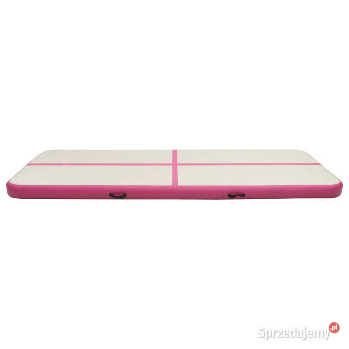 Mata gimnastyczna z pompką 400x100x20 PVC różowa Warszawa