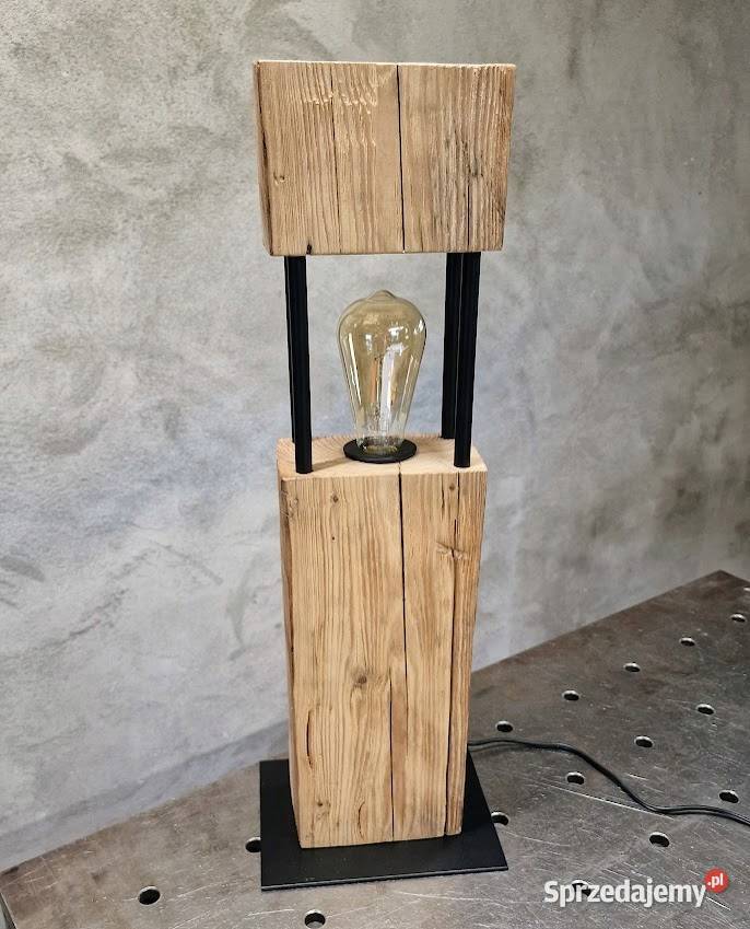 Lampa loft belka z belki drewniana NA WYMIAR Bartoszyce