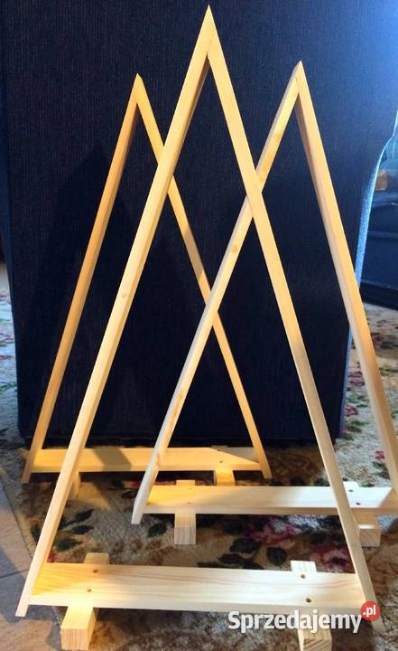 Świąteczna choinka drewniana choinka trókąt mała inny kolor Radków