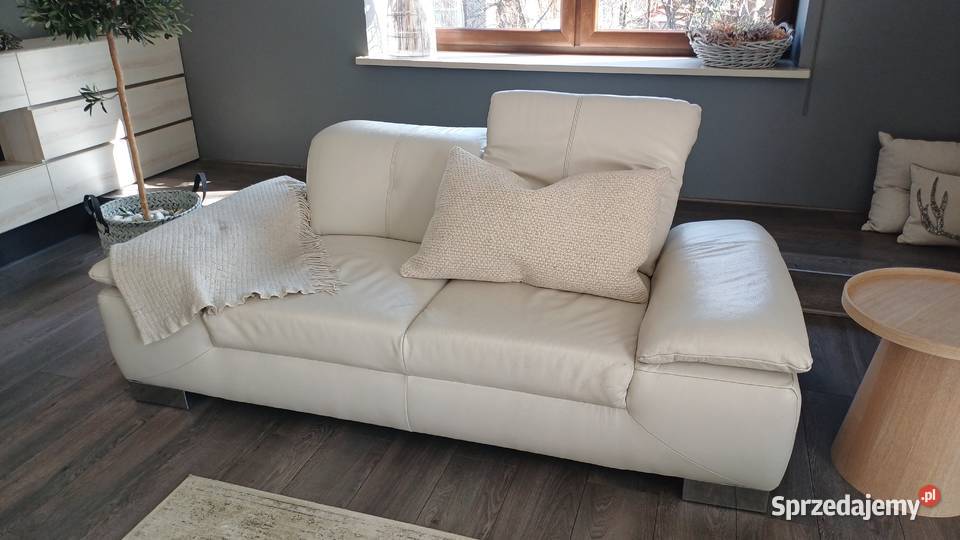 Sofa skórzana 32 w kolorze ecru Myślenice
