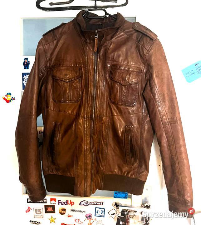 Kurtka Skórzana Kultowej Marki Authentic Rozmiar L śląskie Poraj