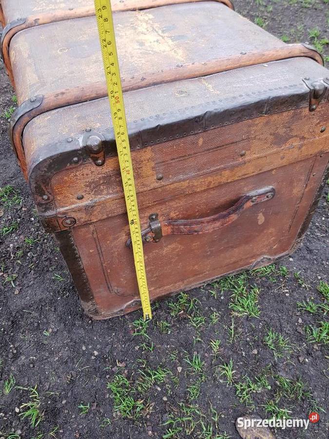 Duży piękny przedwojenny kufer podróżny Barlinek