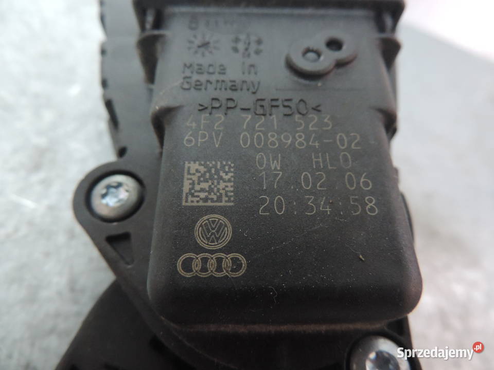 AUDI A6 C6 20 TDI POTENCJOMETR GAZU 4F2721523 Rok produkcji 2006 Układ elektryczny Nowy Sącz