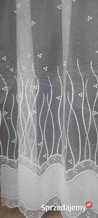 Biała żakardowa firanka 130 firana szlak dół mazowieckie Radom