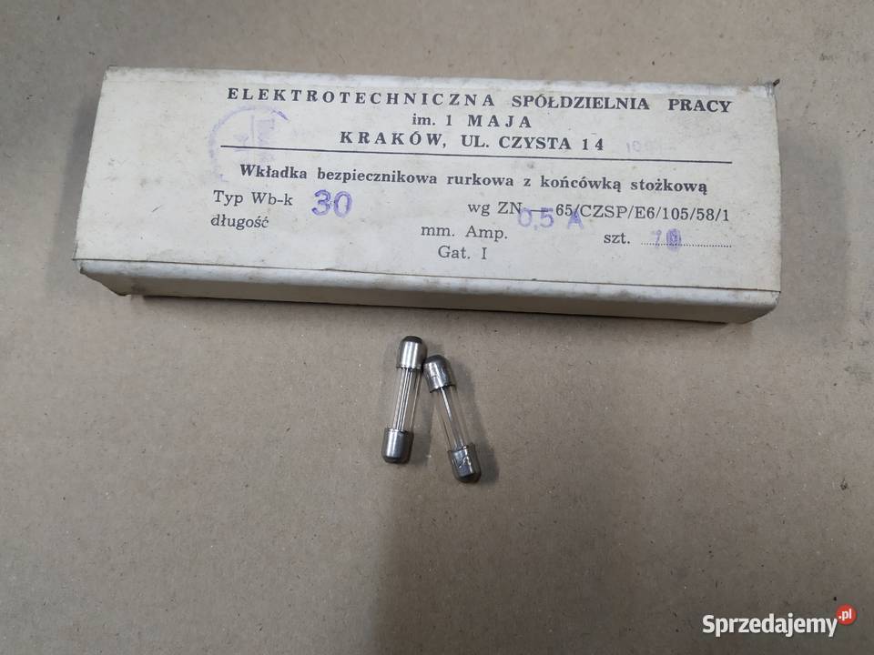 wkładka bezpiecznikowa Wbk 30mm 05A końcówka