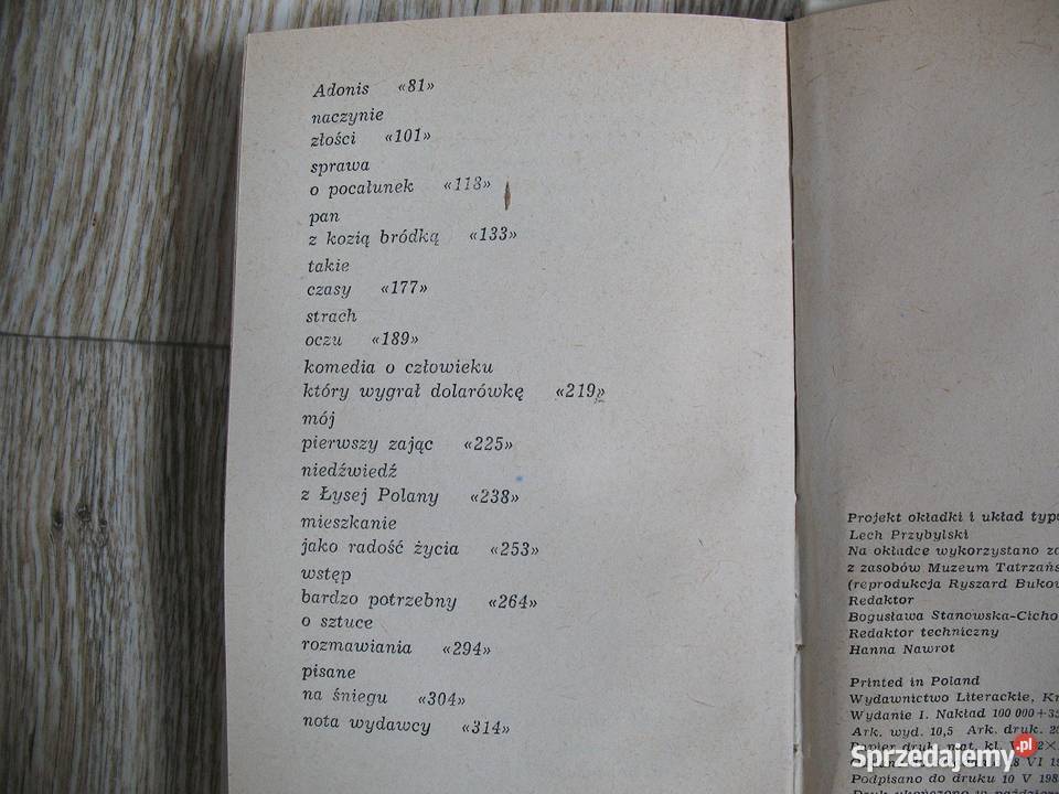 Dziewięć kochanek kawalera Dorna Kornel Rok wydania 1983 Siedlce