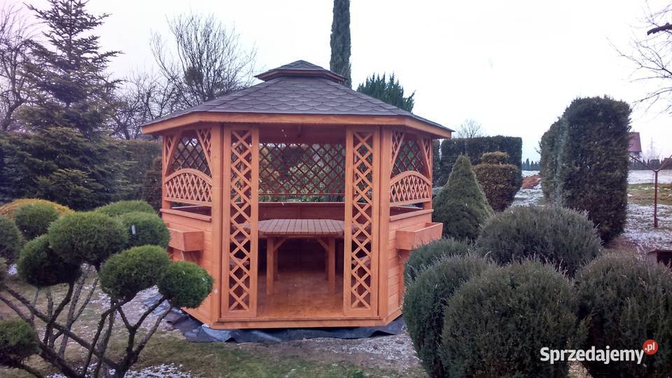 Altana ogrodowa drewniana sześciokątna Wiata