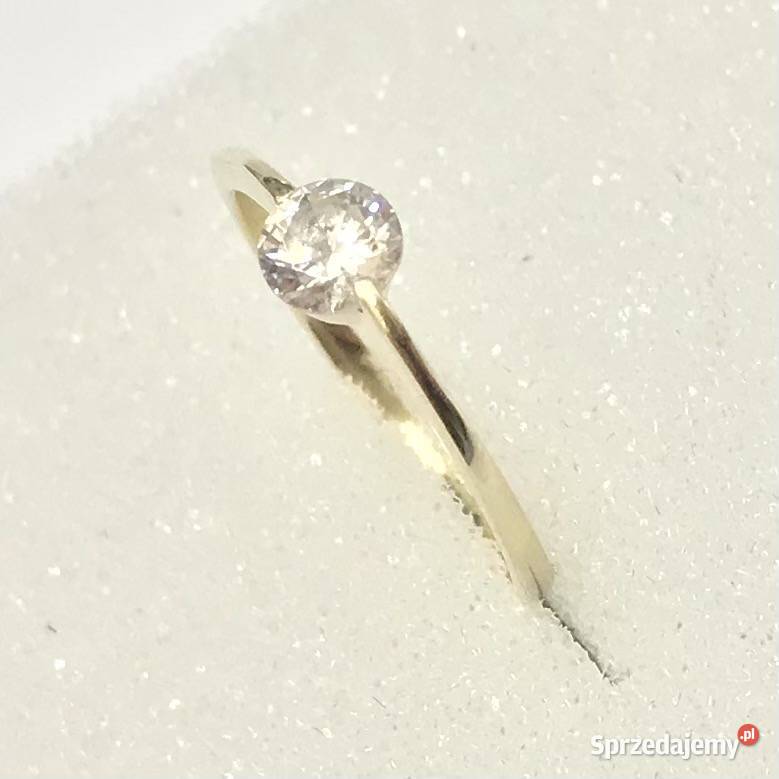 Złoty PIERŚCIONEK zaręczynowy 585 14K KAMIEŃ r15 złote Warszawa sprzedam