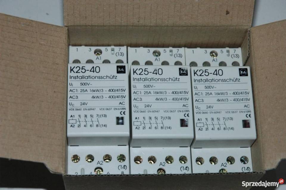 Stycznik 2mod K2540 UC 24VAC 4 STYKI ZWIERNE Elektryka i akcesoria Wyszków