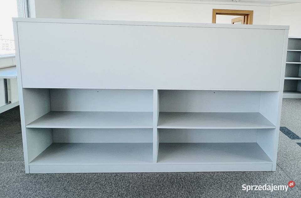 Regał otwarty dwustronny z półkami szary D 240 x mazowieckie Warszawa