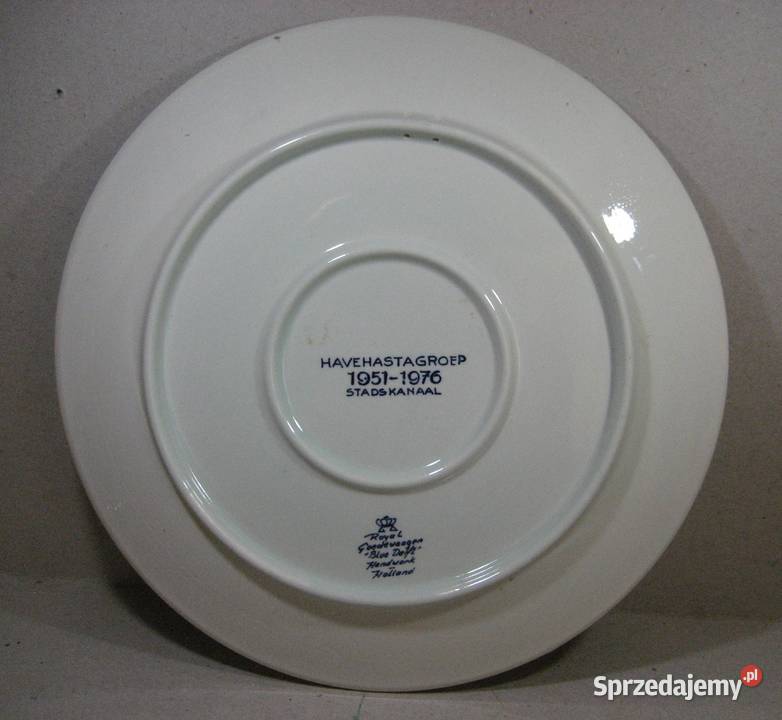 Talerz Ozdobny Blue Delfts Socrealizm Warszawa