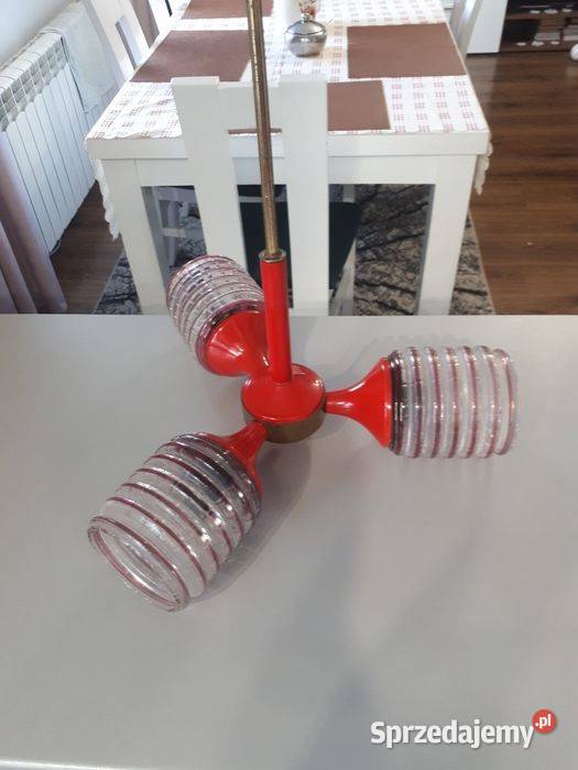 Lampa sufitowa PRL trójramienna Sulmierzyce sprzedam
