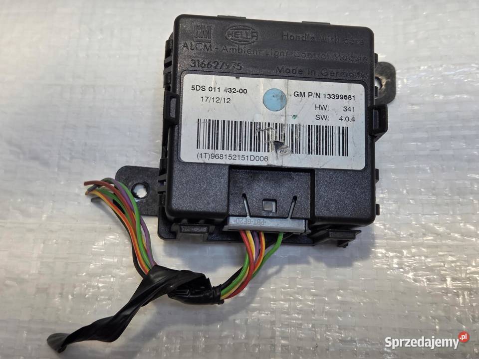 OPEL ADAM MODUŁ STEROWNIK ŚWIATEŁ 13399681