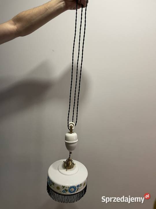 Stara lampa wisząca kuchenna z przeciwwagą Chudów sprzedam