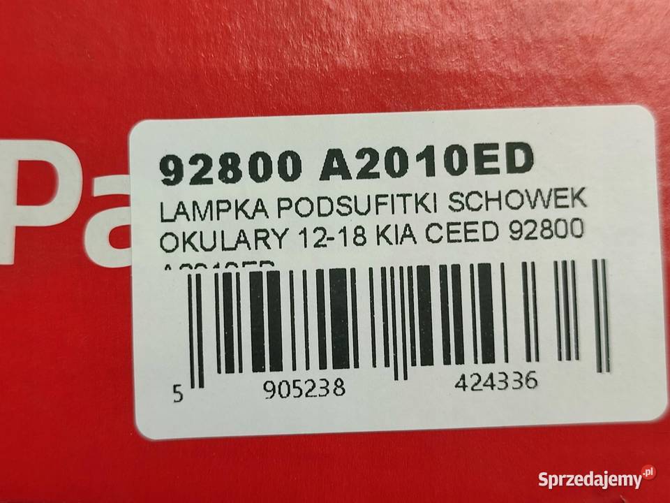LAMPKA PODSUFITKI KIA CEED JD 20122019 osobowe lubelskie