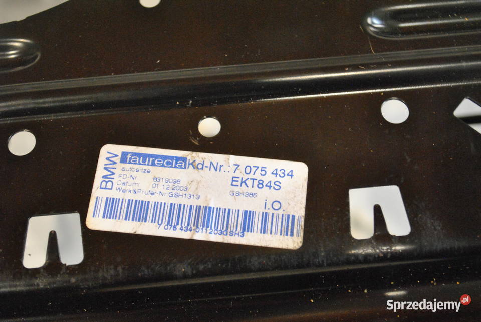 Rama fotela kierowcy KOMFORT BMW E60 E61 E65 E66 Poręba