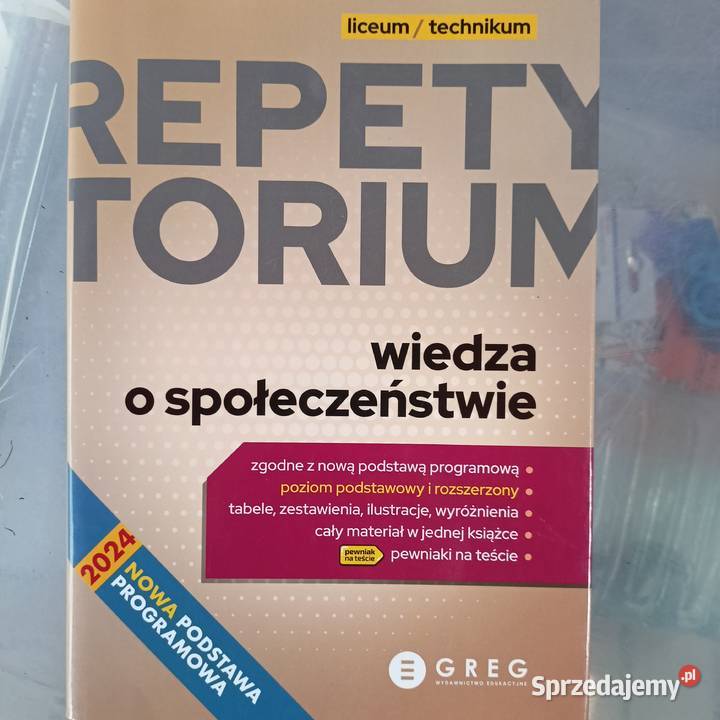 Repetytorium wiedza o społeczeństwie Greg mazowieckie Warszawa sprzedam